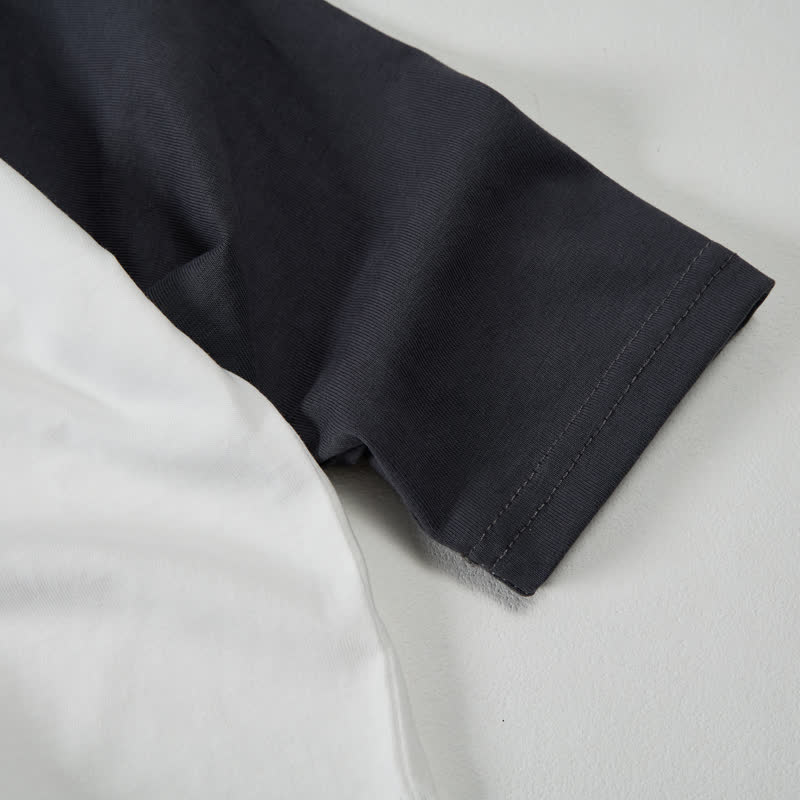 LITTLE HABIBI Maglietta raglan grigio scuro per neonati - image 3