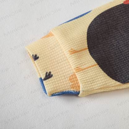 Felpa con cappuccio color gallina per neonati, set da 2 pezzi - image 2