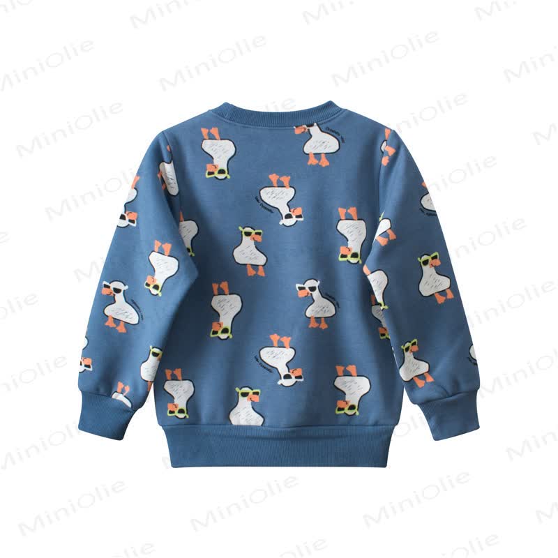 Felpa blu anatra per bambini - image 2