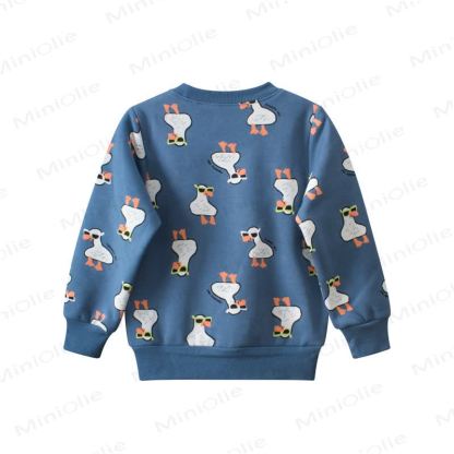 Felpa blu anatra per bambini - image 2