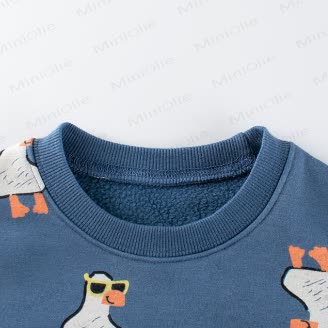Felpa blu anatra per bambini - image 3
