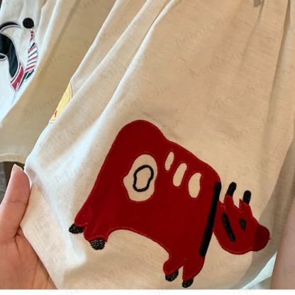 Vestito senza maniche con fiocco in stile cartone animato per neonati e bambini - image 5