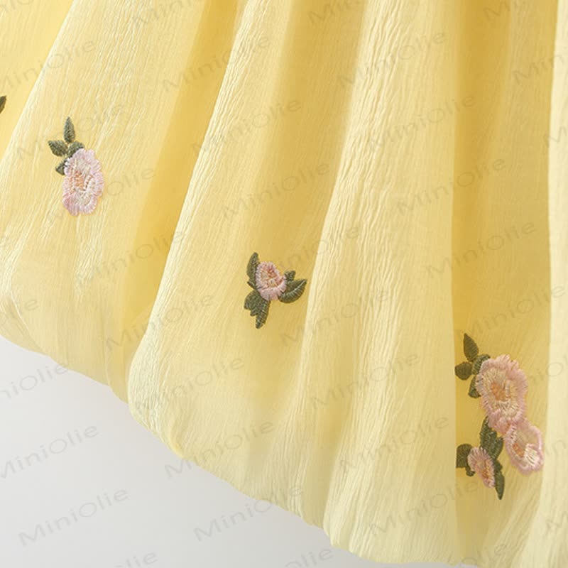 Vestito con fiocco e fiori per bambina - image 7