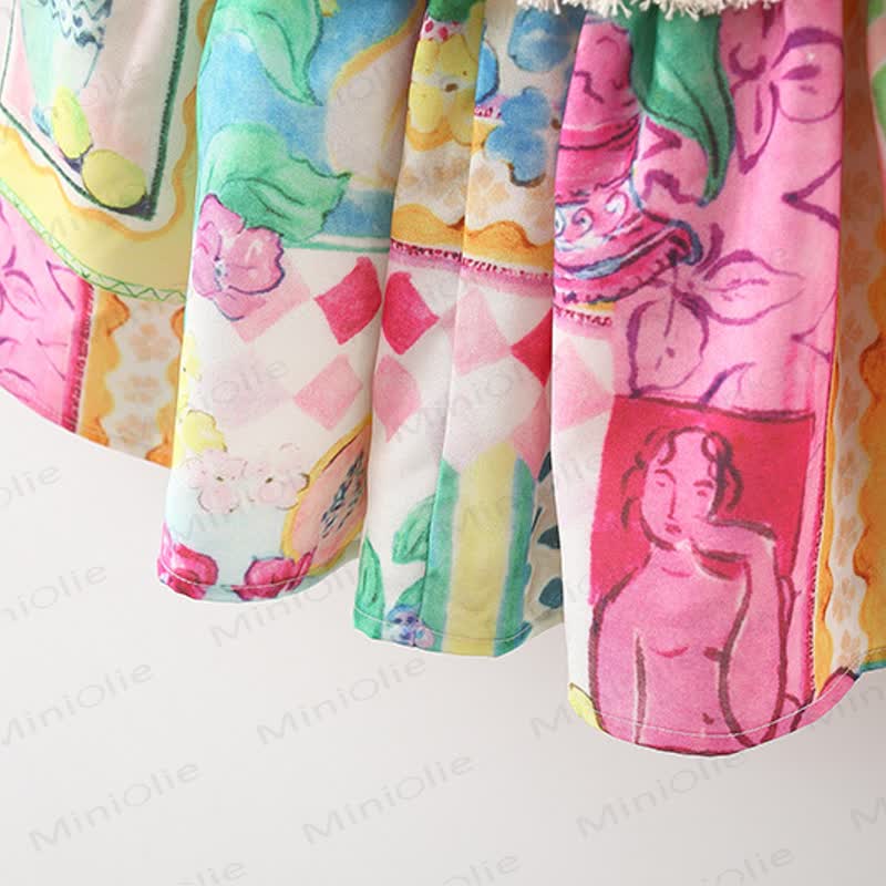 Vestito in pizzo con fiori colorati per bambini - image 7