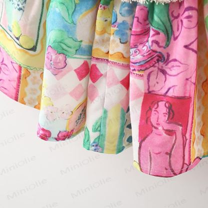 Vestito in pizzo con fiori colorati per bambini - image 7