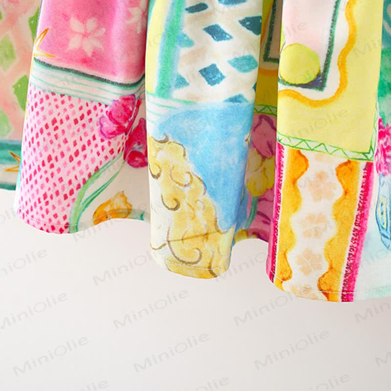 Vestito in pizzo con fiori colorati per bambini - image 8