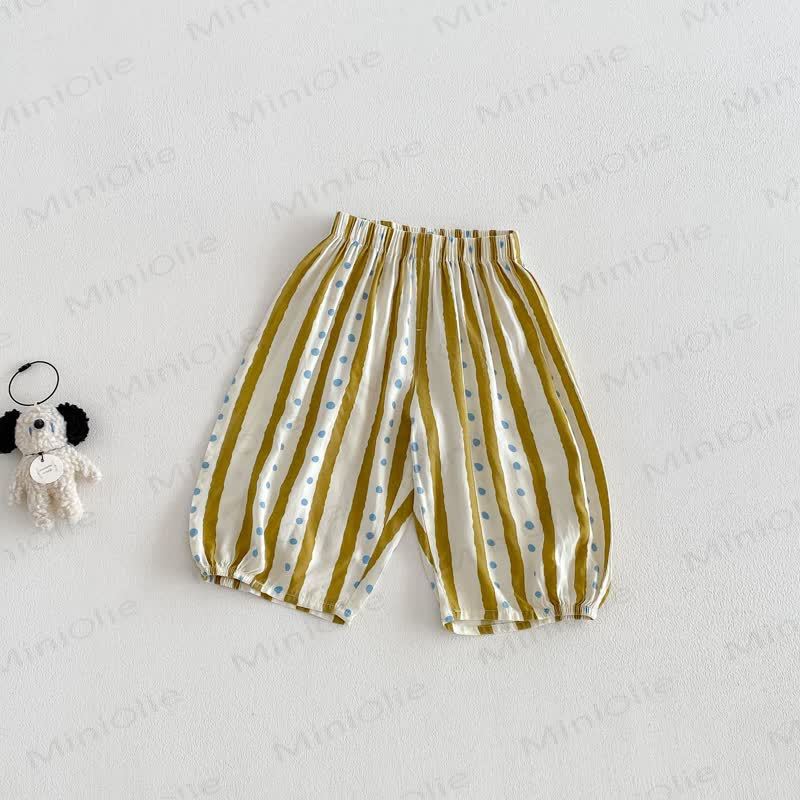 Pantaloni casual a pois per neonati e bambini - Punto blu - 4-5T - image 2