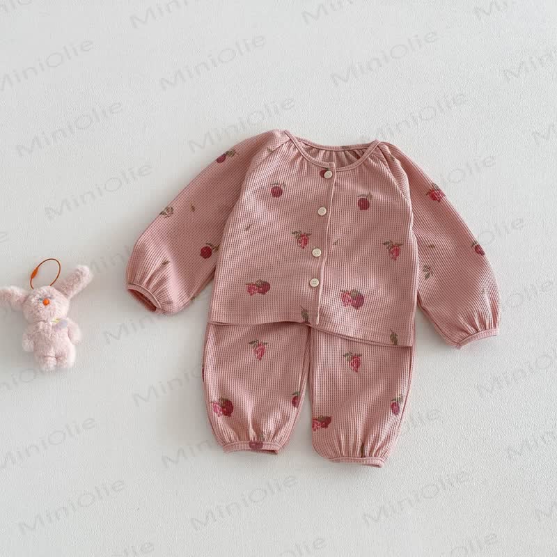 Set per waffle avocado/melograno per neonati e bambini - Rosa - 3-4T - image 8