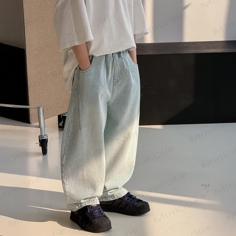 Pantaloni larghi in denim per bambini piccoli - image 4