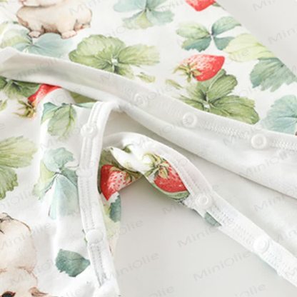 Pagliaccetto kimono in cotone a forma di coniglietto per neonato - image 6