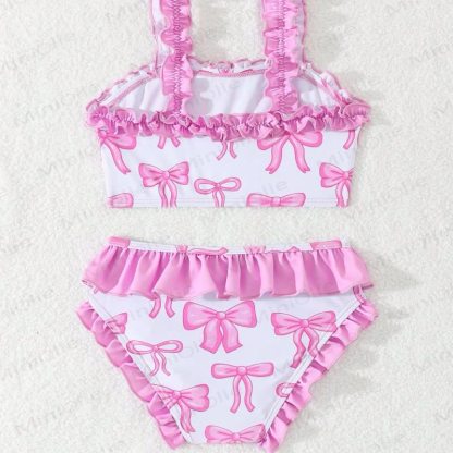 Costume da bagno 2 pezzi con fiocco per bambina - image 2