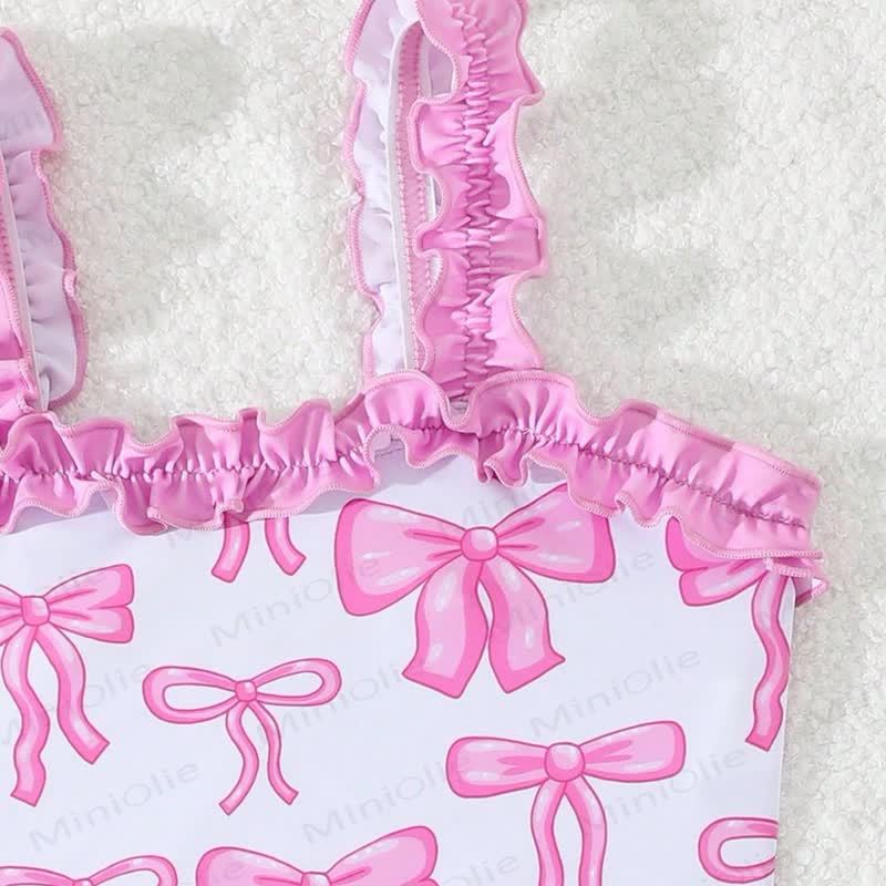 Costume da bagno 2 pezzi con fiocco per bambina - image 3