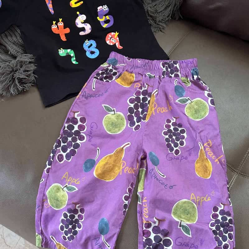 Pantaloni viola uva per bambini - image 2