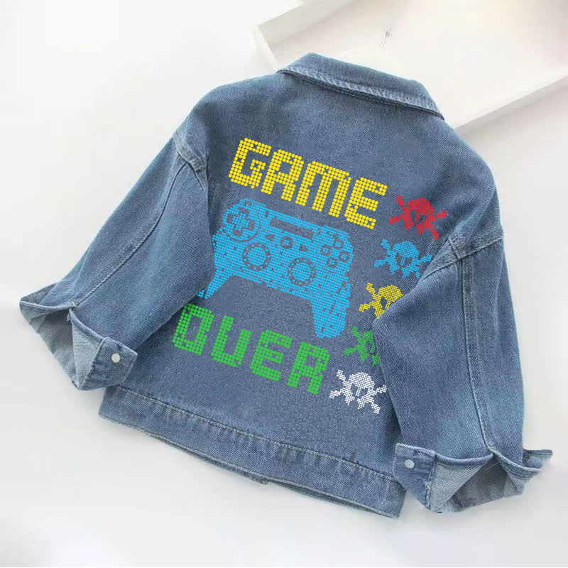 GAME OVER Giacca di jeans per bambini - Blu - 10-11T - image 1