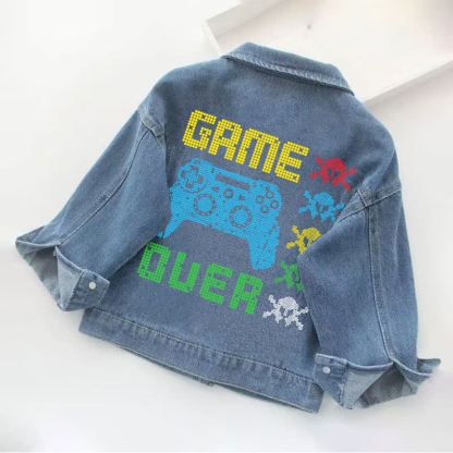 GAME OVER Giacca di jeans per bambini - Blu - 10-11T - image 1