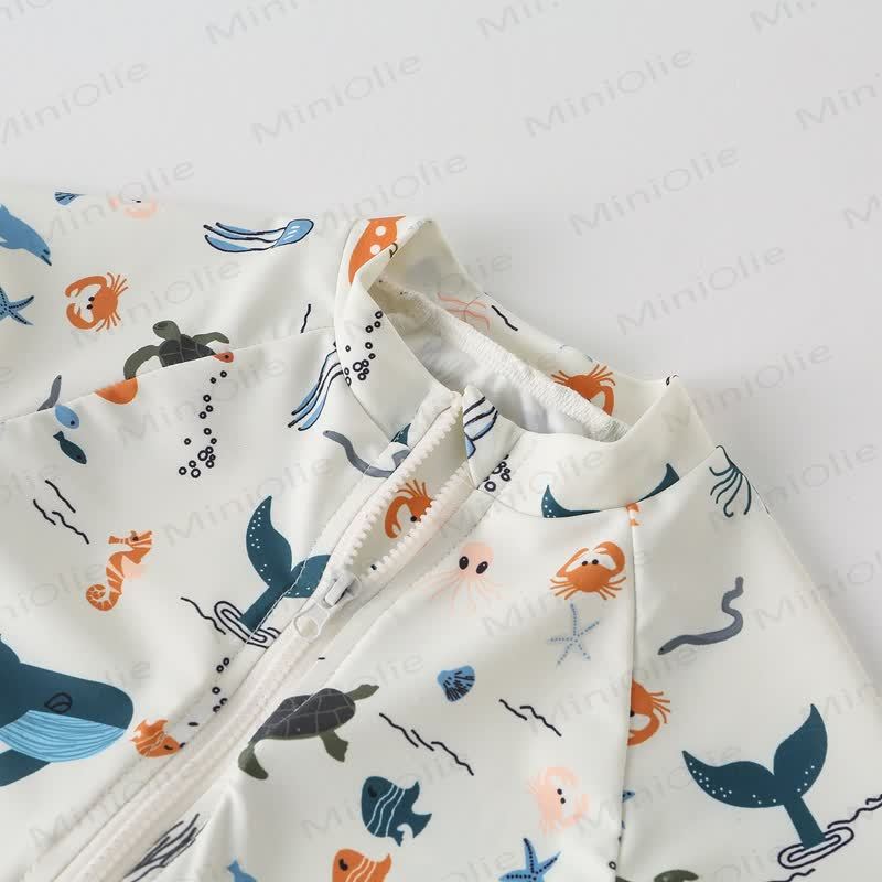 Costume da bagno con cappello e balena e tartaruga per bambini piccoli - image 6