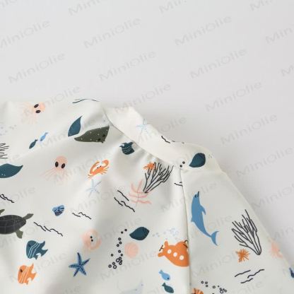 Costume da bagno con cappello e balena e tartaruga per bambini piccoli - image 5