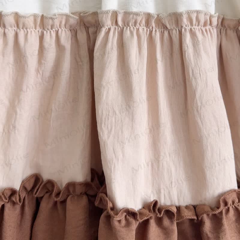 Vestito senza maniche a blocchi di colore per bambina - image 3