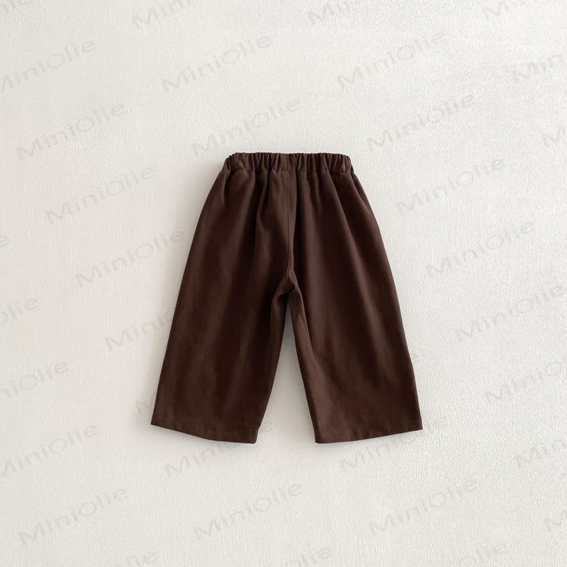 Pantaloni larghi a tinta unita per bambini piccoli - image 9