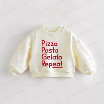 PIZZA PASTA GELATO REEPAT Felpa beige per neonati e bambini - Crema - 3-5T - image 1