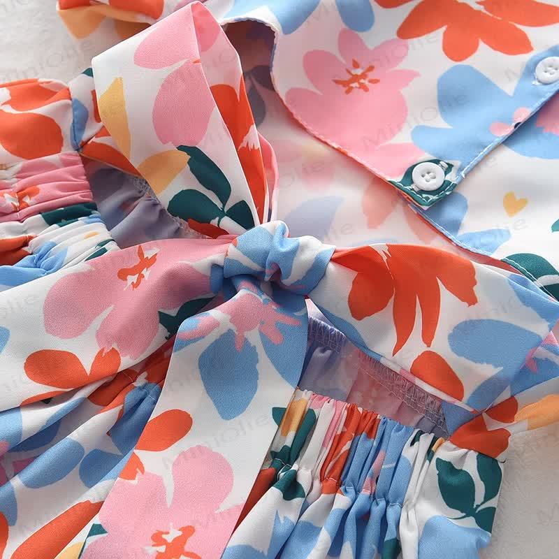 Vestito a fiori colorato per bambina - image 2