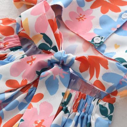 Vestito a fiori colorato per bambina - image 2