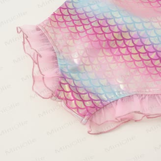 Costume da bagno a sirena in rete per bambina - image 9