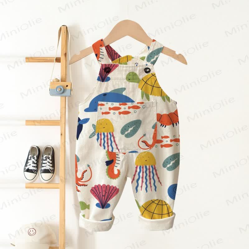 Tutina per neonati e bambini con animali marini - Beige - 3-5T - image 1