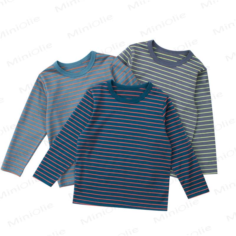 T-shirt girocollo a righe per bambini - image 1