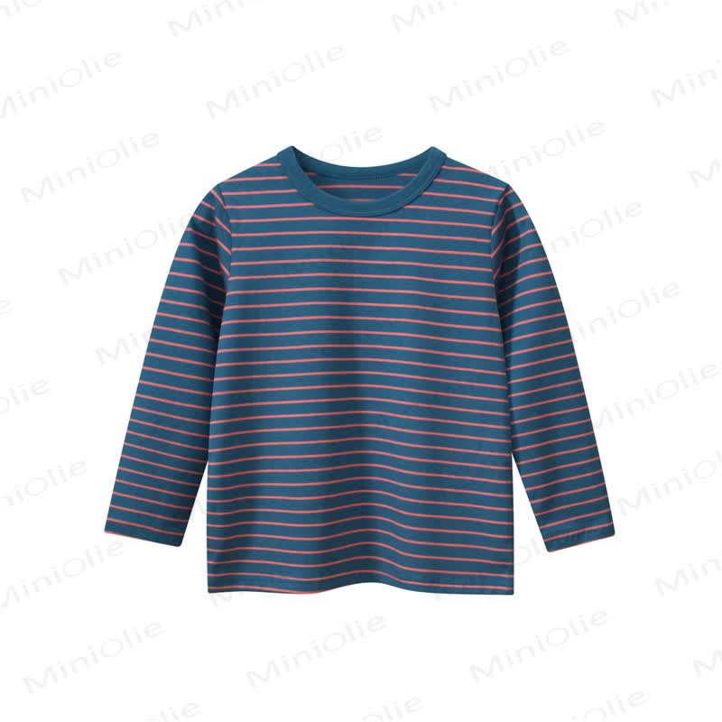 T-shirt girocollo a righe per bambini - Blu scuro - 8-9T - image 4