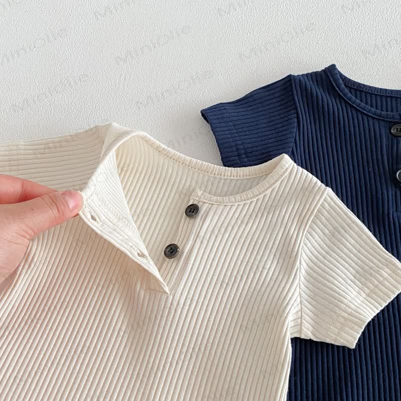 Tutina traspirante a coste con tasche per neonati - image 5