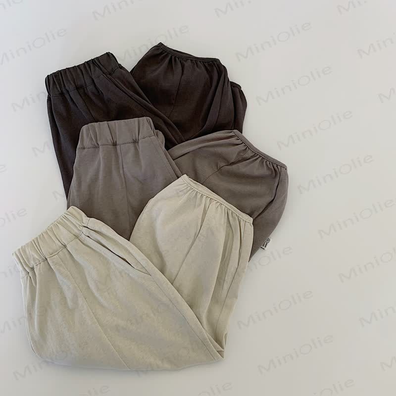 Pantaloni casual per bambini piccoli con elastico in vita - image 2