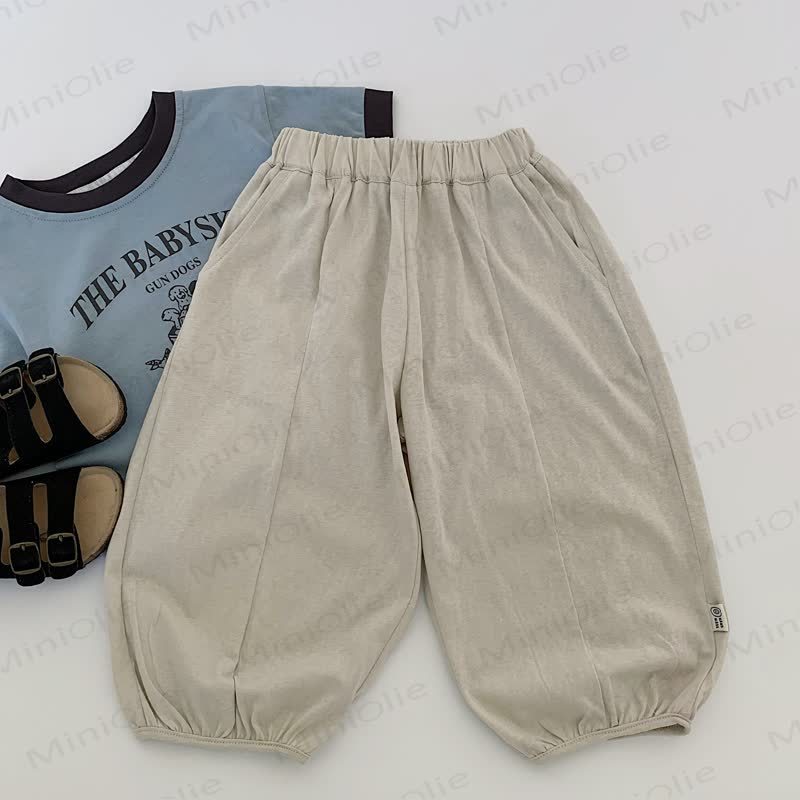 Pantaloni casual per bambini piccoli con elastico in vita - Beige - 8-9T - image 5