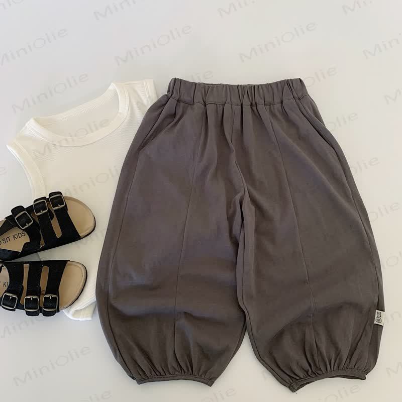 Pantaloni casual per bambini piccoli con elastico in vita - Grigio scuro - 8-9T - image 10