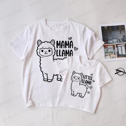 Maglietta coordinata bianca per tutta la famiglia "MAMMA LLAMA/LITTLE LLAMA" - Bianco - T-shirt da adulto: XL - image 1