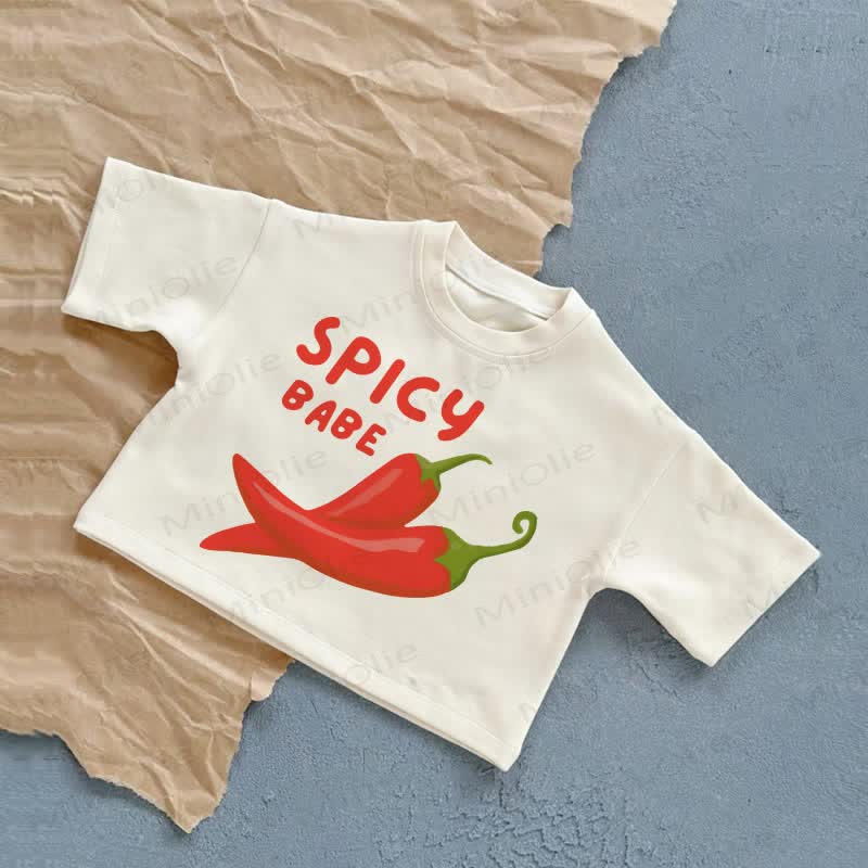 T-shirt estiva casual per neonati SPICY BABE - Bianco - 2-3T - image 1