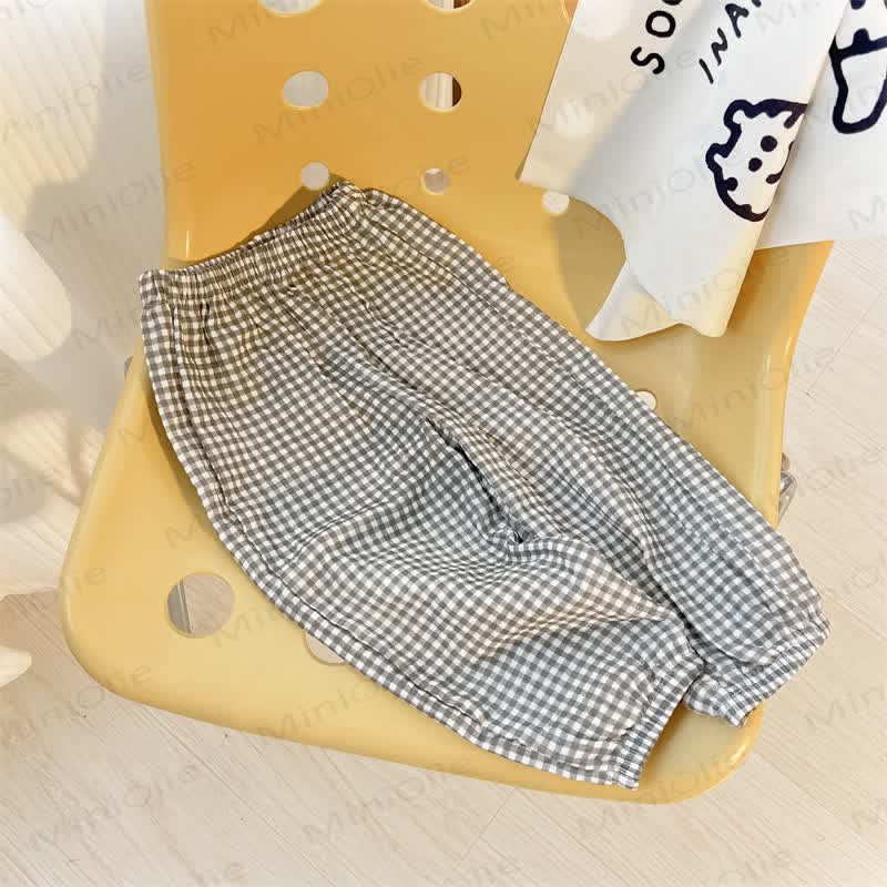 Pantaloni casual per bambini con stampa Element - Quadri verdi - 6-7T - image 3