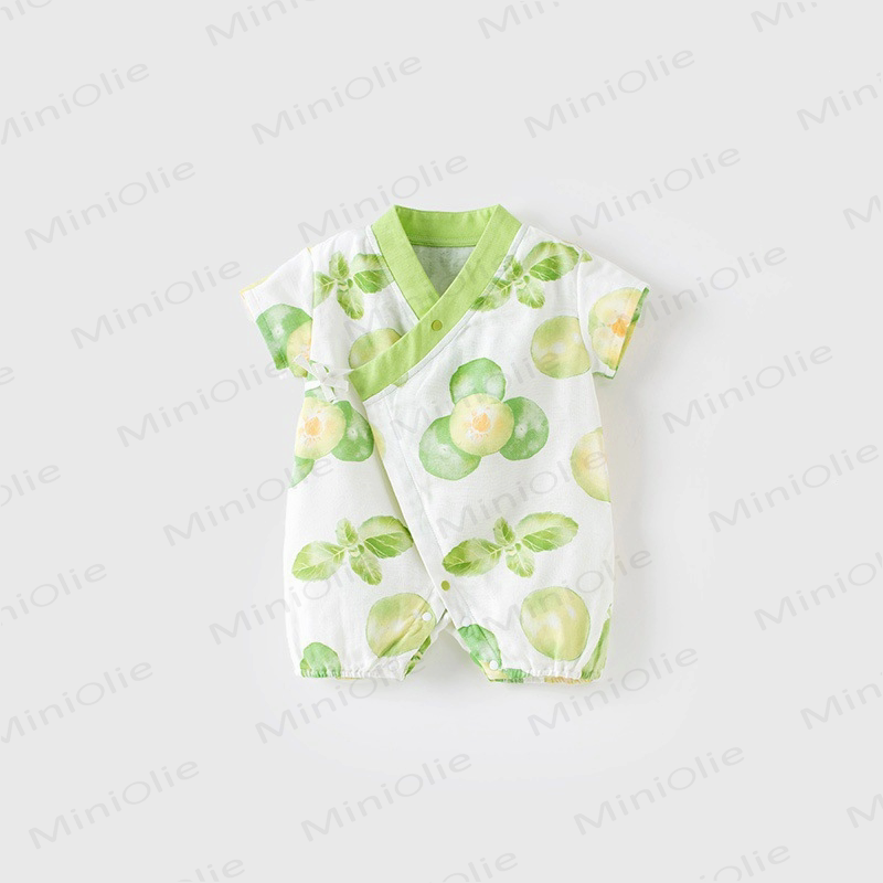 Kimono tutina con motivo prugna baby - Verde - 18-24 mesi - image 1