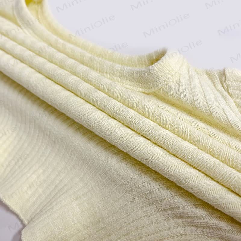 Completo pigiama a coste tinta unita per neonati e bambini piccoli - image 9