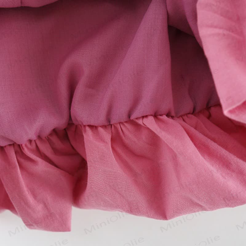 Vestitino rosa con orecchie da coniglio per bambina - image 4