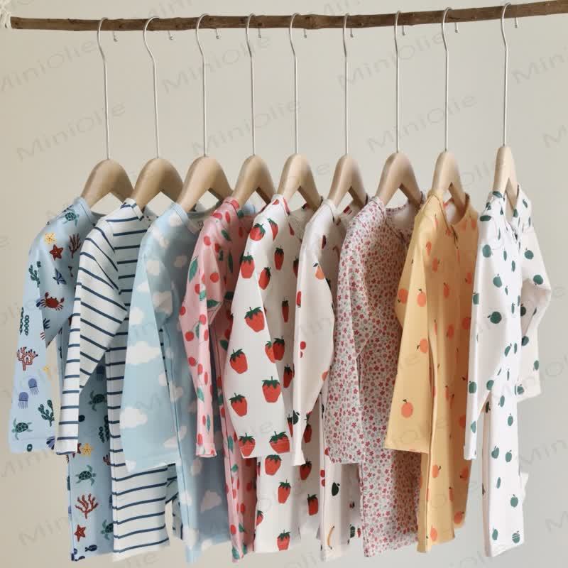 Costume da bagno corto a righe/frutta per bambina - image 8