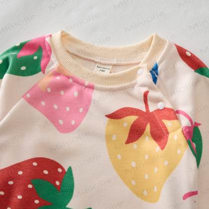 Tutina beige a forma di fragola per neonati - image 2