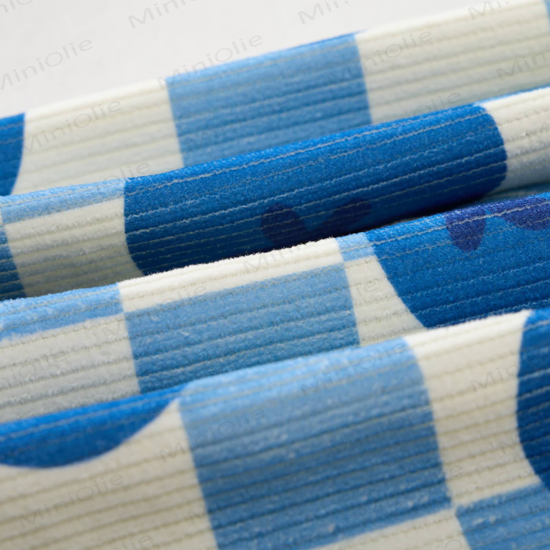Pantaloni in velluto a coste blu a scacchi per neonati e bambini - image 4