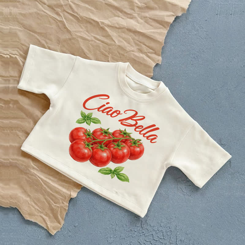 CIAO BELLA Baby White Tomato Summer Casual T-Shirt - Bianco - 2-3T - image 1