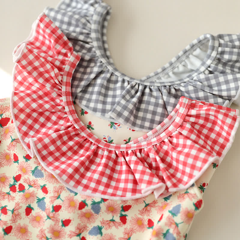 Costume intero floreale per bambina - image 4