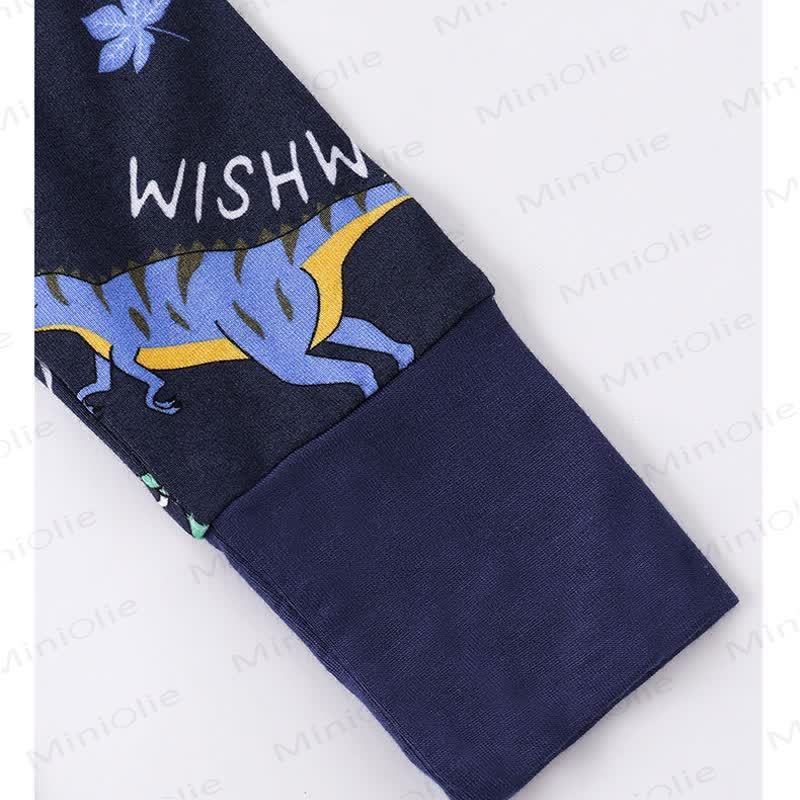 Tutina per neonato con doppia cerniera e stampa dinosauri - image 4