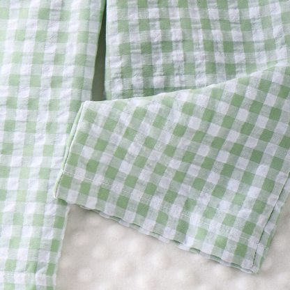 Kleinkind Mädchen Gingham Schleife con Vichy-Karo e Strampler - image 5