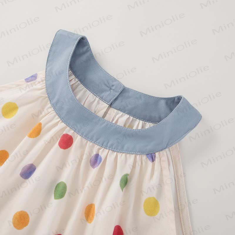 Vestitino da bambina a pois in morbido cotone - image 2