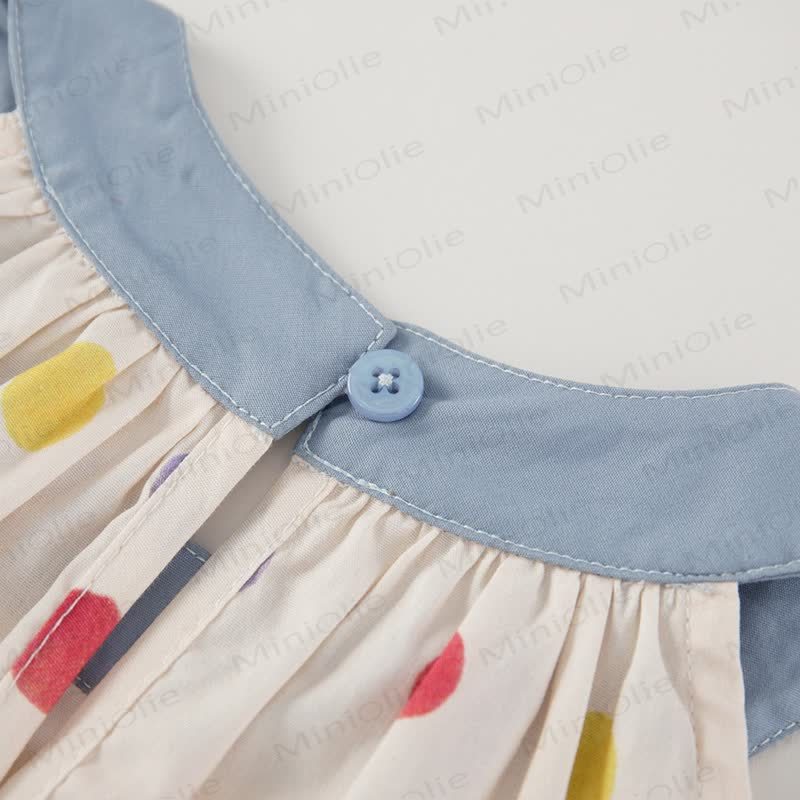 Vestitino da bambina a pois in morbido cotone - image 3