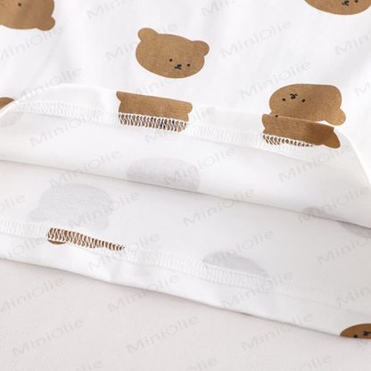 Completo da bambina composto da vestitino e maglietta con orsetto, due pezzi. - image 3